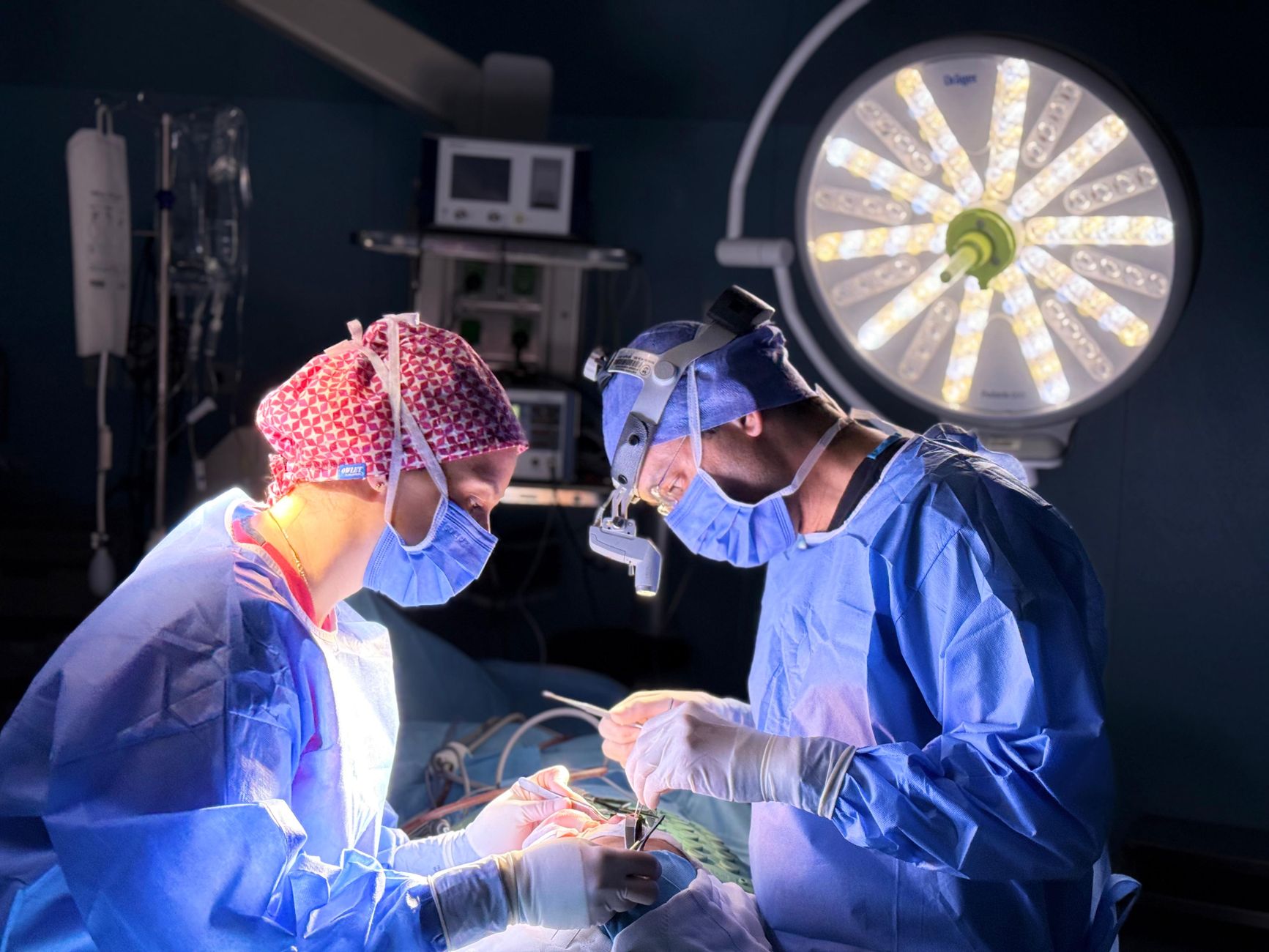 A surgical team at work in an operating room
